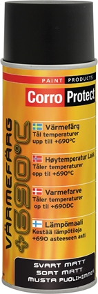 CorroProtect Värmefärg Svart spray 400ml